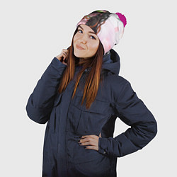 Шапка с помпоном НЕЗУКА NEZUKO, цвет: 3D-малиновый — фото 2