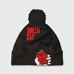 Шапка c помпоном Green day