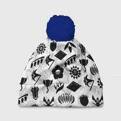 Шапка с помпоном БЛИЧ КАПИТАНЫ ГОТЕЙ 13 ЭМБЛЕМЫ, цвет: 3D-тёмно-синий