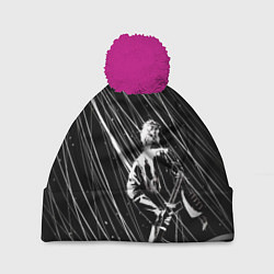 Шапка с помпоном Вирджил под дождём, цвет: 3D-малиновый