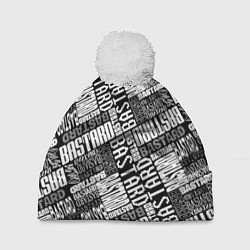 Шапка с помпоном BASTARD!, цвет: 3D-белый