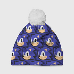 Шапка c помпоном Sonic pattern