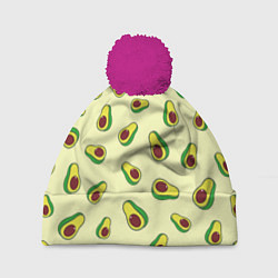 Шапка с помпоном Авокадо Avocado, цвет: 3D-малиновый