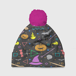 Шапка c помпоном Уютный Halloween