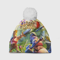 Шапка с помпоном CLASH OF CLANS БИТВА КЛАНОВ, цвет: 3D-белый