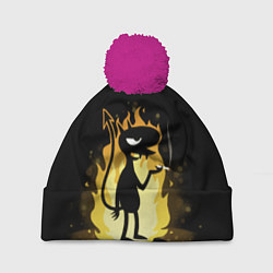 Шапка с помпоном Чертенок Do it, цвет: 3D-малиновый