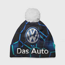 Шапка c помпоном Volkswagen слоган Das Auto