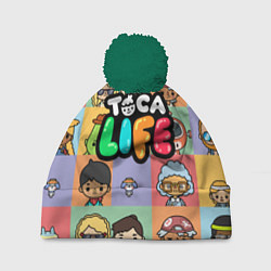 Шапка с помпоном Toca Life: Faces, цвет: 3D-зеленый