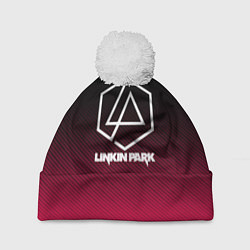 Шапка с помпоном LINKIN PARK LOGO CARBON, цвет: 3D-белый