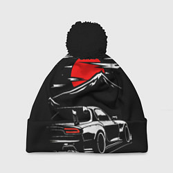 Шапка c помпоном MAZDA RX 7 Мазда при свете красной луны