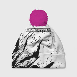 Шапка с помпоном UNDERTALE Летучие мыши, цвет: 3D-малиновый