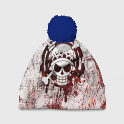 Шапка с помпоном Трафальгар Ло Пираты сердца Весёлый Роджер, цвет: 3D-тёмно-синий