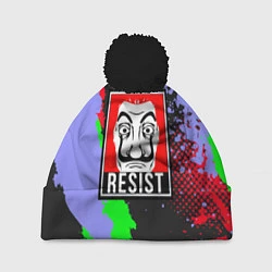 Шапка с помпоном La Casa de Papel Resist, цвет: 3D-черный
