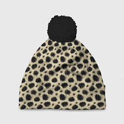 Шапка с помпоном Шкура Леопарда Leopard, цвет: 3D-черный