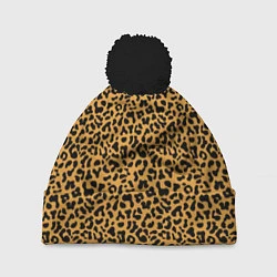 Шапка с помпоном Леопард Leopard, цвет: 3D-черный
