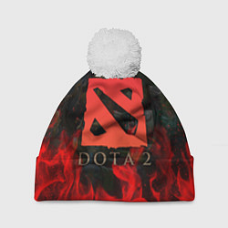 Шапка c помпоном DOTA 2 ЛОГО В ОГНЕ, ПЕРСОНАЖИ