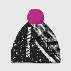 Шапка с помпоном SnowRunner Logo, цвет: 3D-малиновый
