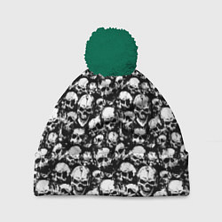 Шапка c помпоном Screaming skulls