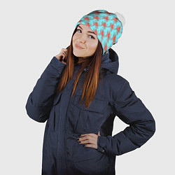 Шапка с помпоном Осьминог паттерн, цвет: 3D-белый — фото 2