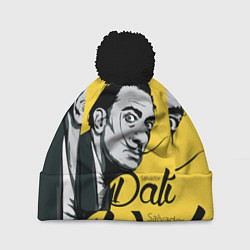 Шапка с помпоном Сальвадор Дали Salvador Dali, цвет: 3D-черный