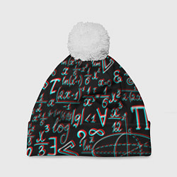 Шапка с помпоном ФОРМУЛЫ ГЛИТЧ GLITCH, цвет: 3D-белый
