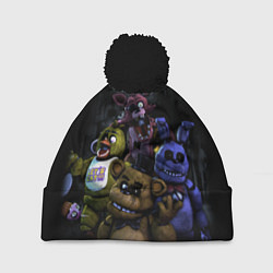 Шапка с помпоном Five Nights at Freddys - FNAF персонажи игры, цвет: 3D-черный