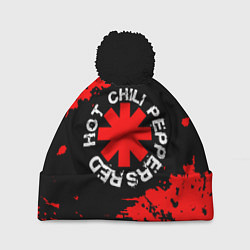 Шапка с помпоном Red hot chili peppers RHCP, цвет: 3D-черный