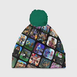 Шапка с помпоном ROBLOX СЮЖЕТЫ, цвет: 3D-зеленый