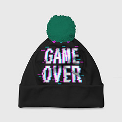 Шапка с помпоном Game Over Pixels, цвет: 3D-зеленый