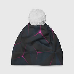 Шапка с помпоном Розовое созвездие, цвет: 3D-белый