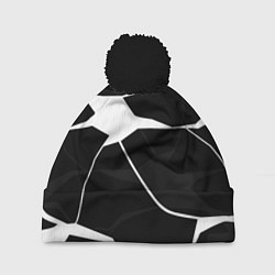 Шапка c помпоном Черно-белая классика