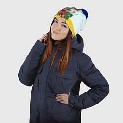 Шапка с помпоном Остров сокровищ - персонажи, цвет: 3D-тёмно-синий — фото 2