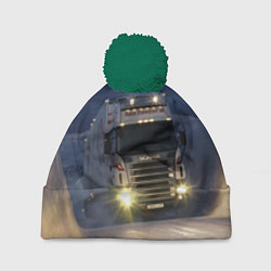 Шапка c помпоном Для фуры Scania нет преград