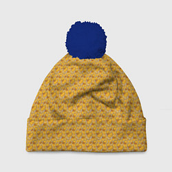 Шапка с помпоном Паттерн с утятами, цвет: 3D-тёмно-синий