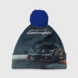 Шапка с помпоном Lamborghini - power - Italy, цвет: 3D-тёмно-синий