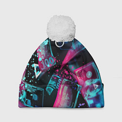 Шапка с помпоном Neon money, цвет: 3D-белый