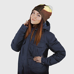 Шапка с помпоном Охотник против сущности, цвет: 3D-белый — фото 2