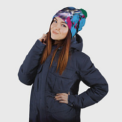 Шапка с помпоном Арлан, цвет: 3D-зеленый — фото 2