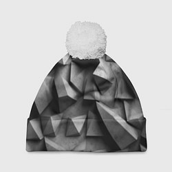 Шапка с помпоном Белокаменный паттерн, цвет: 3D-белый