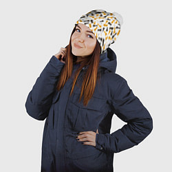 Шапка с помпоном Шахматные фигуры - Chess, цвет: 3D-белый — фото 2