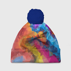 Шапка с помпоном Super colors, цвет: 3D-тёмно-синий