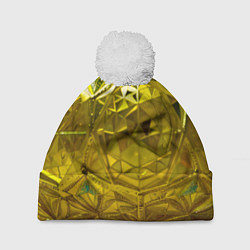 Шапка с помпоном Золотой самородок, цвет: 3D-белый