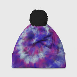 Шапка c помпоном Tie-Dye дизайн