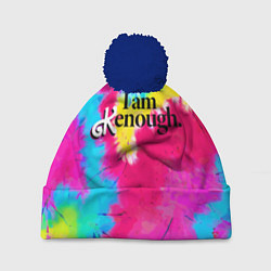 Шапка c помпоном I am kenough - meme