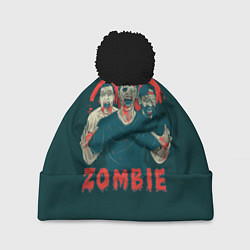 Шапка c помпоном Zombie - день мертвеца
