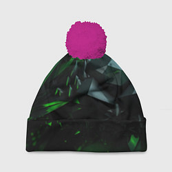 Шапка c помпоном Гармония зеленого хаоса