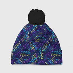 Шапка c помпоном Abstract vector pattern