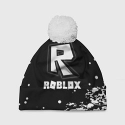 Шапка с помпоном Roblox белая краска, цвет: 3D-белый