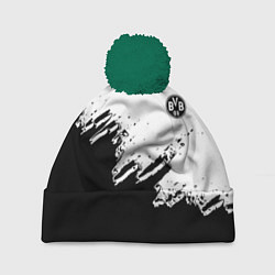 Шапка с помпоном Borussia sport краски, цвет: 3D-зеленый