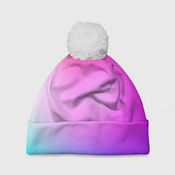 Шапка c помпоном Colorful gradient